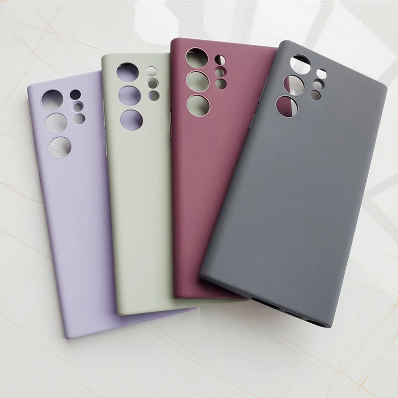 For Samsung Galaxy S22 Ultra 5G Case Liquid Silicone Case Silky Soft-Touch Back Protective Cover For Galaxy S22Ultra Phone Case