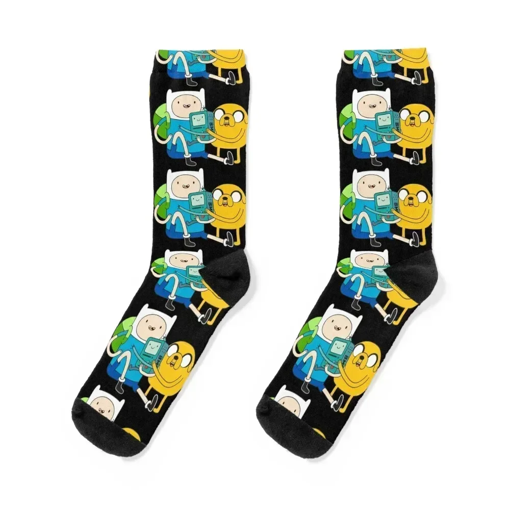 

Finn Jake BMO Socks Crossfit hip hop cartoon Rugby Women Socks Men's