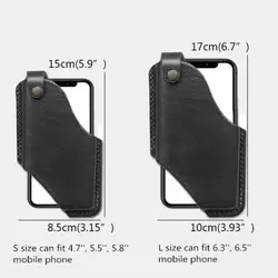 Leather Men Phone Waist Case Bag Cellphone Belt Clip Holster For Phones Cell Phone Belt Clip Holster Carrying Pouch Holder