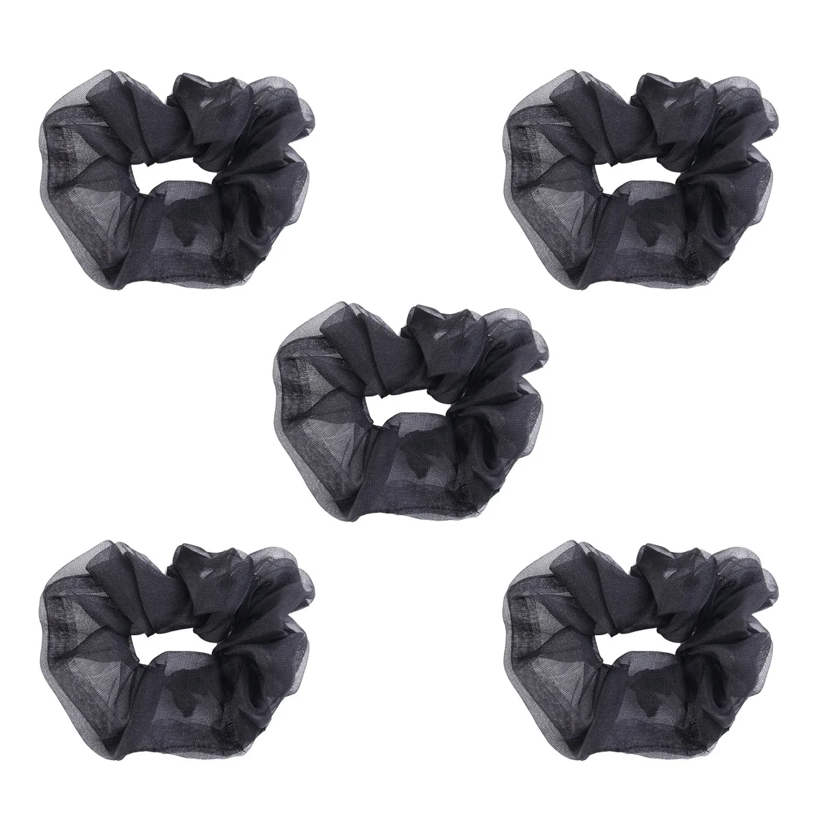 

5Pcs Pink Hair Ties Yarn Durable Lightweight Simple Design Match Most Clothing Protect Hair from Creeping Down