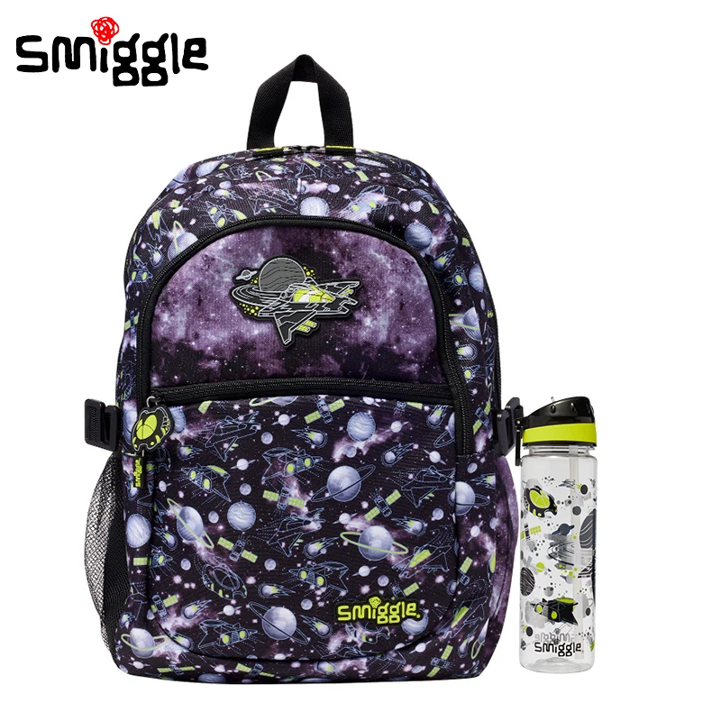 Genuine Australian Smiggle Cute Gray Outer Space School Bags Stationery Student Outdoor Leisure Backpack Water Cup Student Gift