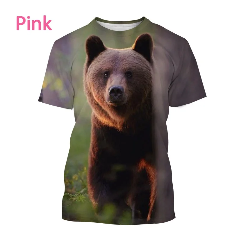 Bears 3D T Shirt Fashion Individuality Casual Cute Animals Forest The Bears Harajuku Style Cool Round Neck Unisex Funny T-shirt