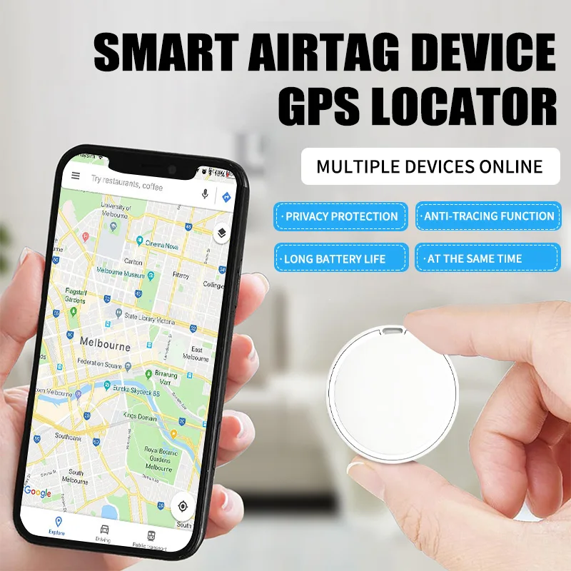 Works with iOS Find My Smart Tracker, MFi Certified Pet Key Finder Wallet Anti Lost Alarm Item Locator