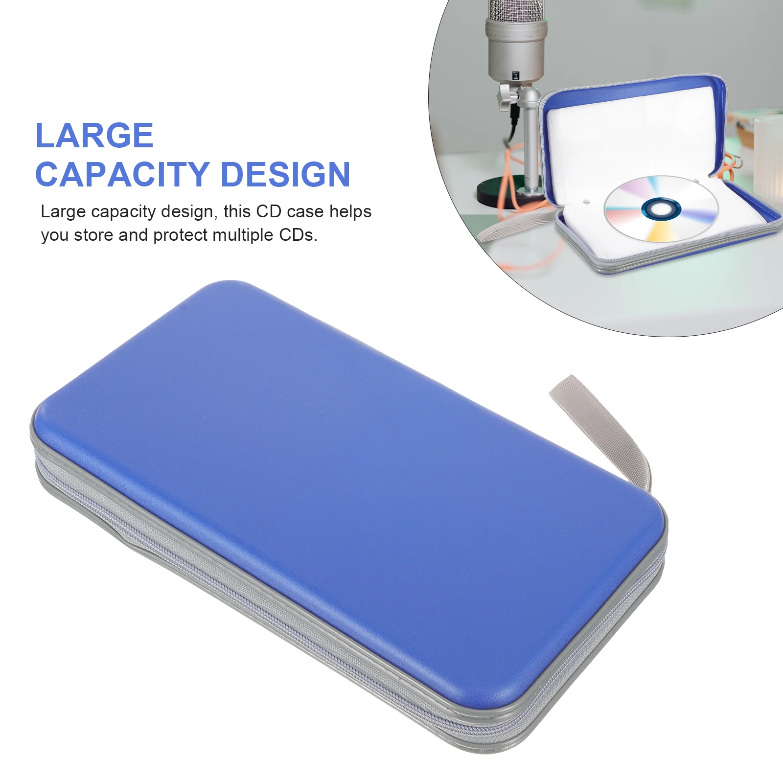 

1pc Large Capacity CD Storage Case Portable Plastic CD Pouch DVD ganizer Carrying Bag Holder Premium Zipper Lightweight
