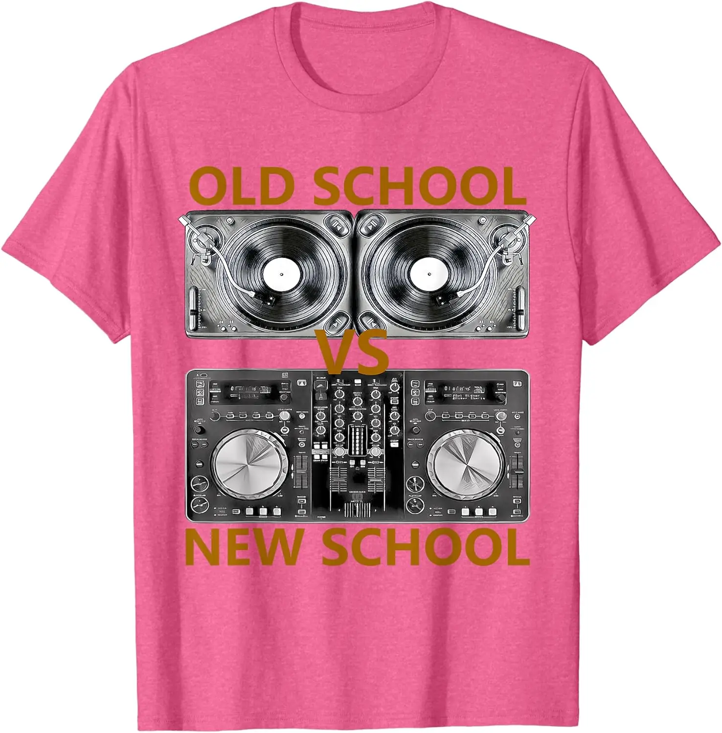 Old School DJ VS New School DJ T-Shirt, House/Dance Music