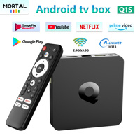 Mortal Q1S Android 14 TV Box 4K HDR 10 WIFI 6 Allwinner H313 Streaming Device Voice Remote Control Google Assistant Set Top Box