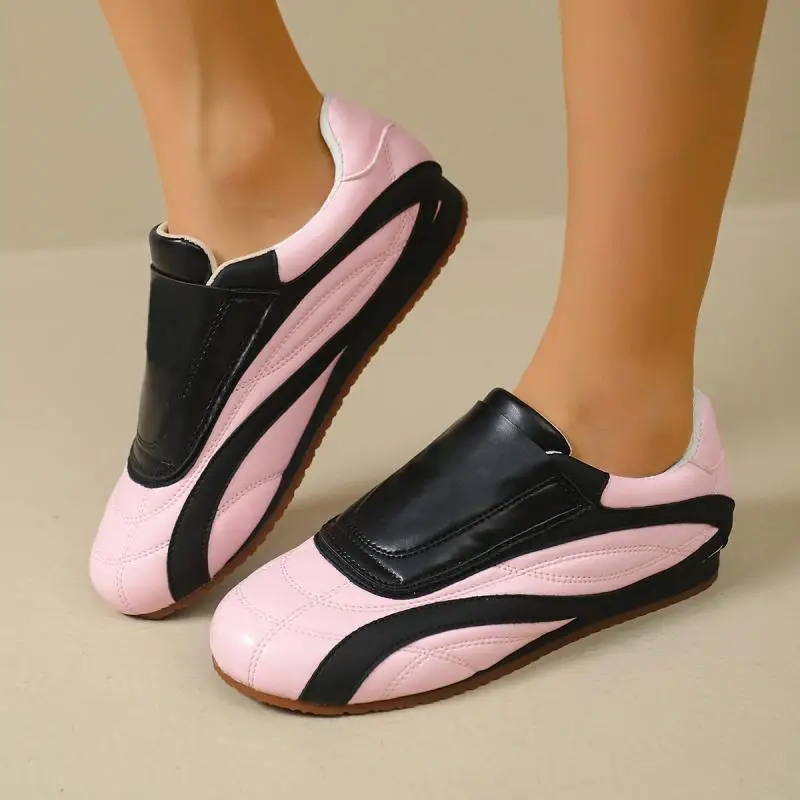 

Брендовый дизайн, разноцветные слипоны, женские кроссовки, осень 202, спортивная обувь с круглым носком и низким каблуком, удобные легкие кроссовки на мягкой подошве