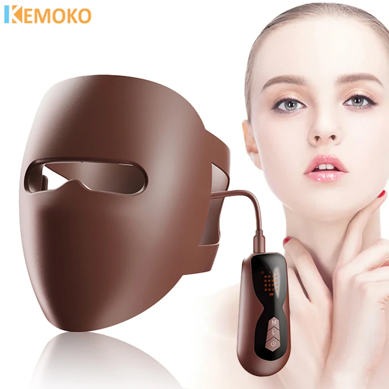 Máscara de beleza fóton facial instrumento 320 led máscara eletrônica rejuvenescimento clareia linhas finas iluminar o tom da pele reparação cuidados