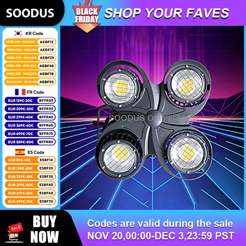 

Светодиодные сценические светильники 100 Вт * 4IN1 Диско Атмосфера Свет Водонепроницаемый проекционный свет Теплый белый COB Поверхностная лампа для выставки на свадьбу