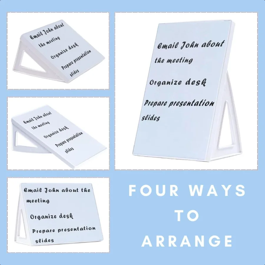 Tableau blanc effaçable à sec de bureau avec support format A5 8,3 x 5,8 pouces avec un marqueur effaçable à sec