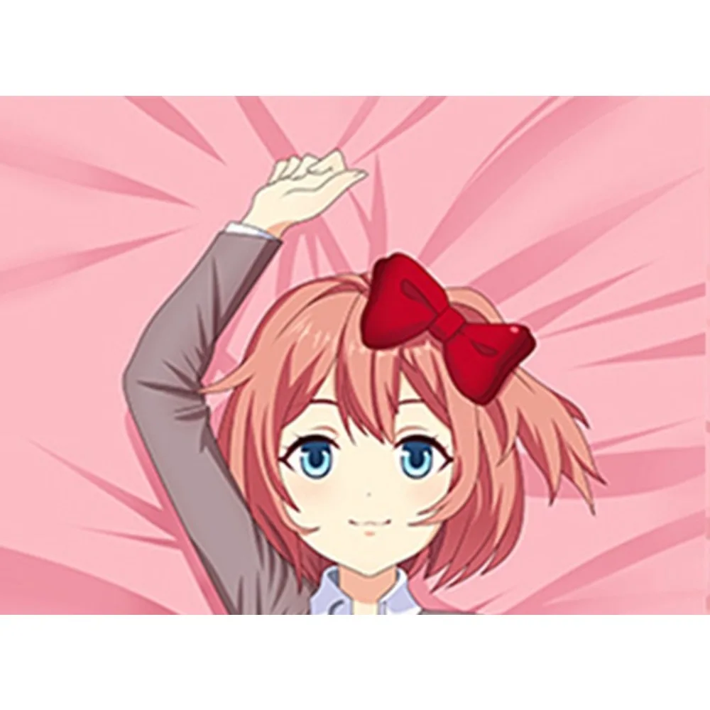 Doki Doki Literature Club Sayori Printed Long Pillow Cover Anime Home Decor Gift