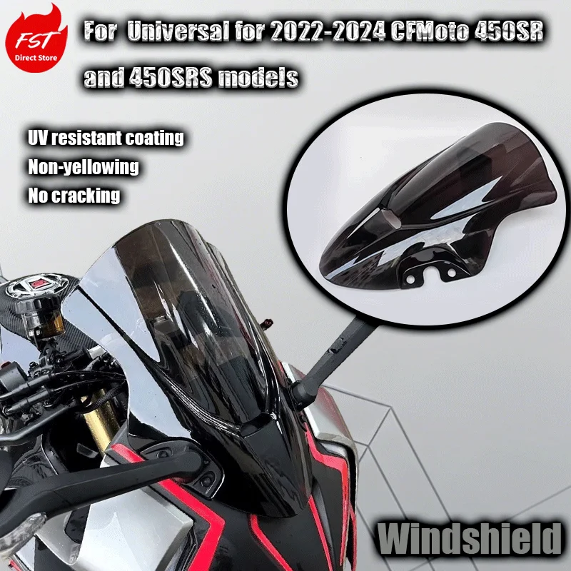

For 2022-2024 CFMoto 450SR front windshield racing windshield heightened and lengthened universal for 450SRS version