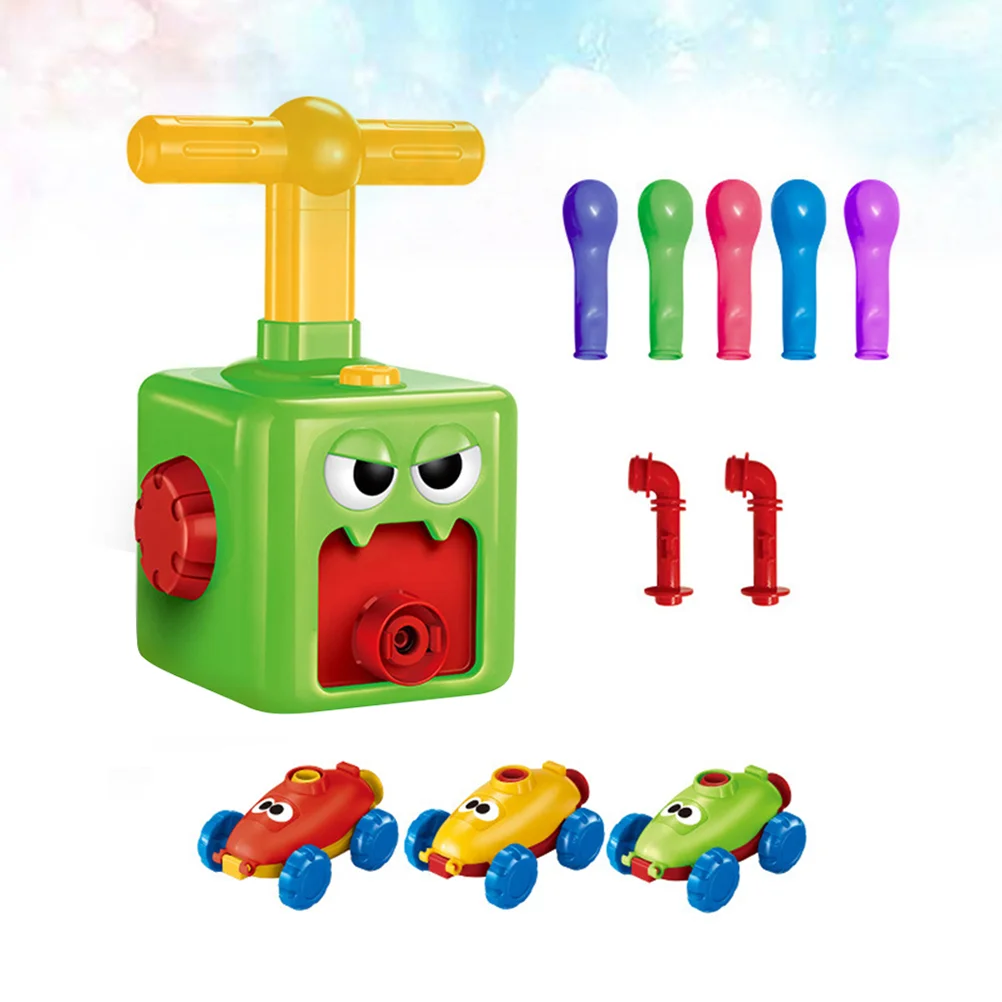 

11 Pcs in 1 Set Children Inertia Balloon Car Educational Playing Toy Funny Press Balloon Car Toy Accessories (1 Pump, 2 Car Mode