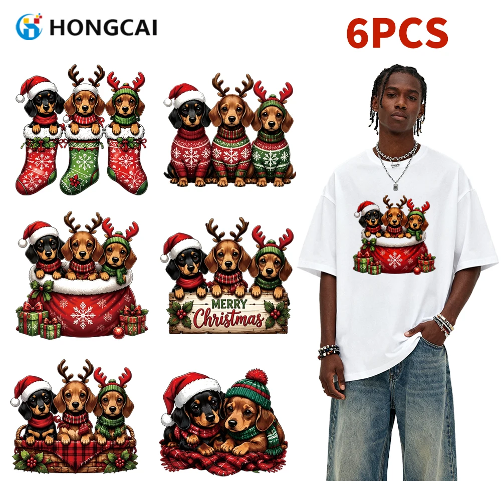 6-adesivos-termocolantes-de-celebracao-de-inverno-trio-de-dachshunds-de-natal-antiatrito-para-reparo-de-jaquetas-e-calcas