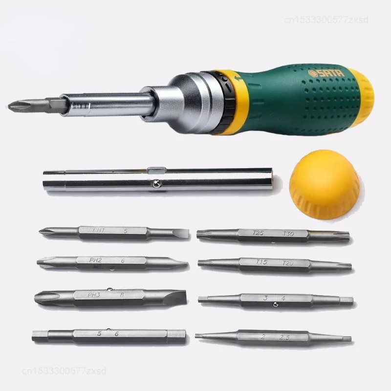 New SATA 19 in 1 Precision Screwdriver Interchangable Ratchet Screwdrivers Set Two-way Ratchet Screw Driver Tool Hand Tools