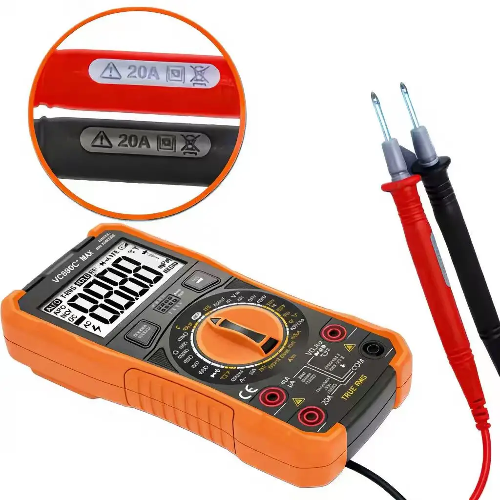 China Factory Hot Selling Professional Mini Smart Auto-range LCD Digital High Accuracy Voltmeter Ammeter Multimeter 1 Year AC
