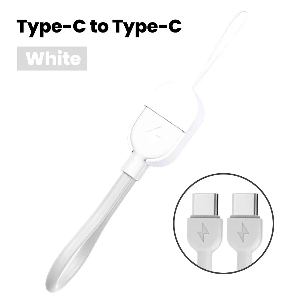 PD 60W Type C to Type C Keychain Cable For Samsung Xiaomi PD 20W USB C to Lightning Cable Fast Charge Data Cable For iPhone 14