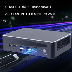 13th Gen Mini PC i9 13900H i7 13700H Thunderbolt 4 DDR5 4800MHz PCIE4.0 Gaming Computer 2*2.5G LAN 4*4K WiFi6  i7 1360P HTPC