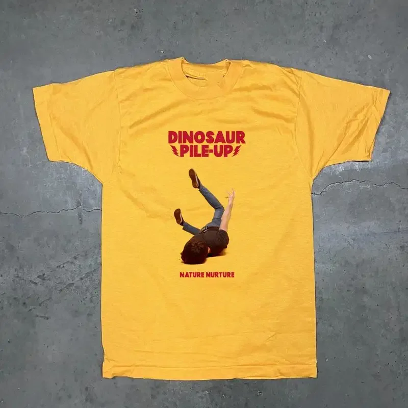 Dinosaur Pile Up Nature Nurture Fan Yellow All Size T Shirt BT348