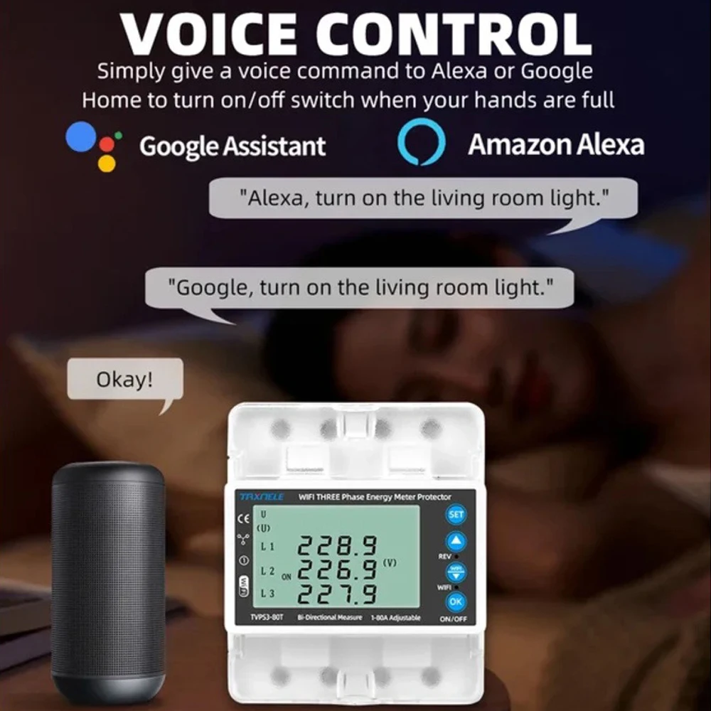 

Многофункциональный измеритель 60-300 В, 50 Гц/60 Гц, двунаправленный измерительный прибор, счетчик энергии, защита от пониженного/напряжения