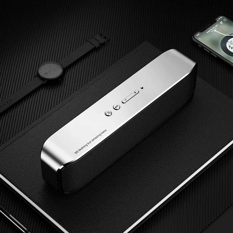 S8 Bluetooth speaker overweight subwoofer household high-quality stereo small steel cannon