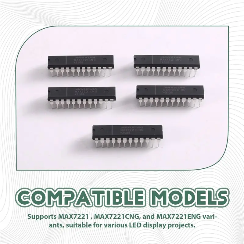 【VALUE MONEY】LED Display Driver IC Module 5PCS Set-DIP24 Inline Segment& Dot Matrix Control Chipset,MAX7221CNG MAX7221ENG