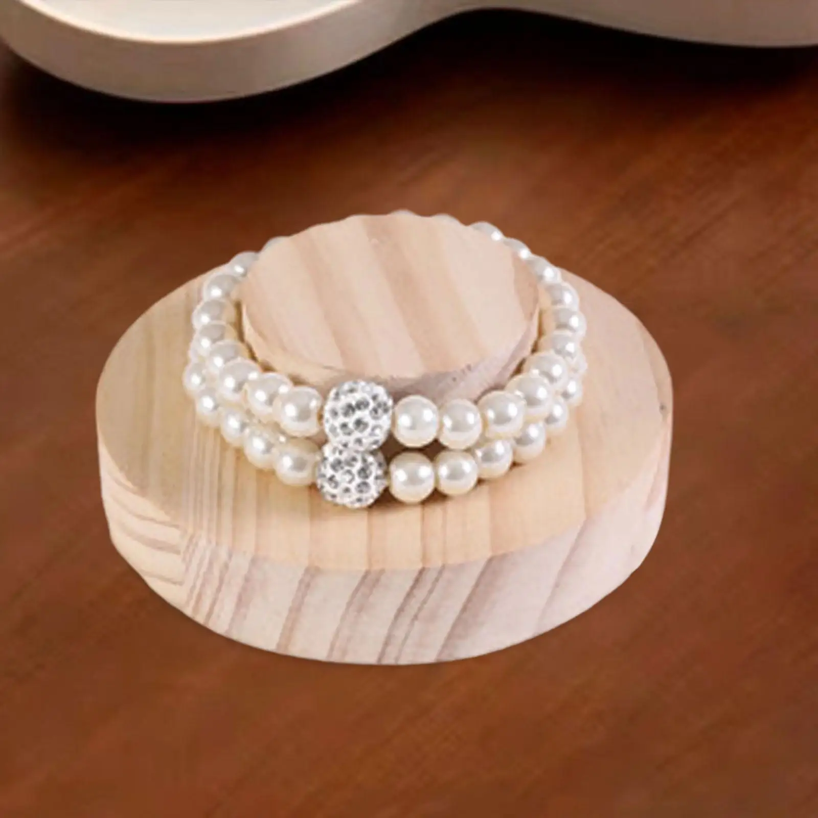 

Wooden Bracelet Display Stand Shelf for Counter Vendors Selling Storage