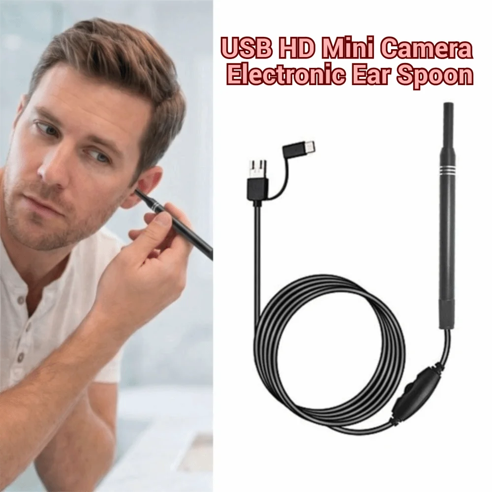 3in1 Mini Camera Electronic Ear Spoon USB 5.5mm Earwax Removal Cleaning Tool Adjustable HD Intelligent Visual Ear Picking Spoon
