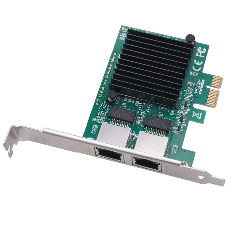 2 Port RJ45 to PCI Express X1 Network Card E1G42ET RTL8111F Chip 1Gbps Gigabit Ethernet LAN Cards Network Adapter for Desktop PC