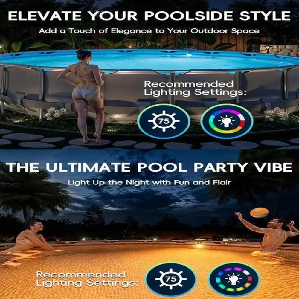 New Wireless Outdoor Solar Lights Warm Light Waterproof Solar Step Light Timer Off Landscape Lamp Swimming Pool