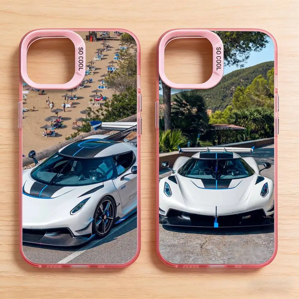 

K-Koenigsegg-S Super Race Car Phone Case for iPhone 17 16 Pro Plus X 15 14 XS Max Air 13 12 Mini Soft Silicone Cover