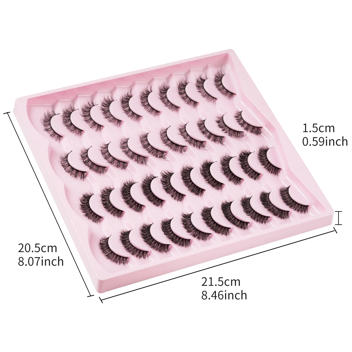Ciglia naturali Ciglia corte Ciglia finte visone ciglia Confezione da 20 paia Aspetto naturale Soffici strisce di occhi di gatto Ciglia finte Trucco