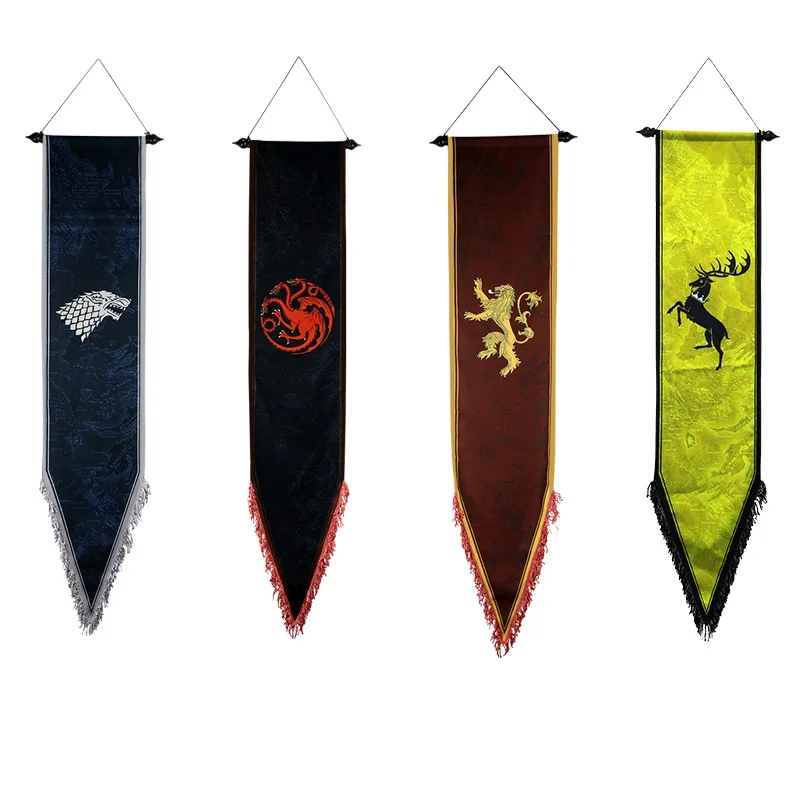 High Quality Indoor Club Game of Thrones Decoration Toys Home Decor Collections Flags Banner A Song Of Ice And Fire Party Bar