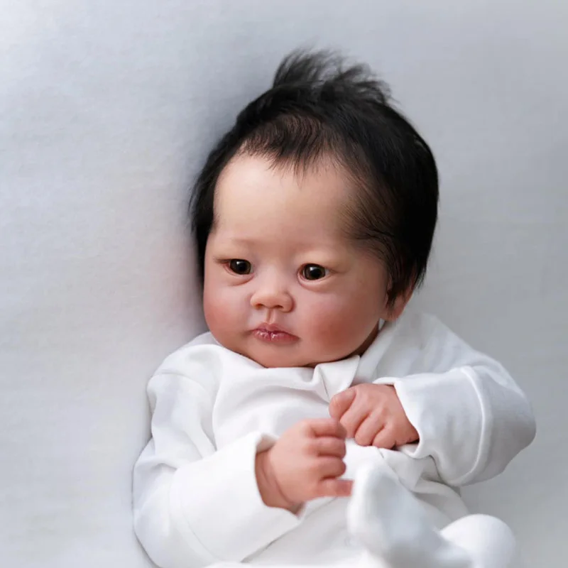 Newborn Baby Lali Doll Kit Lifelike Unassembled DIY Already Painted Doll Parts with Hand Root-Hair