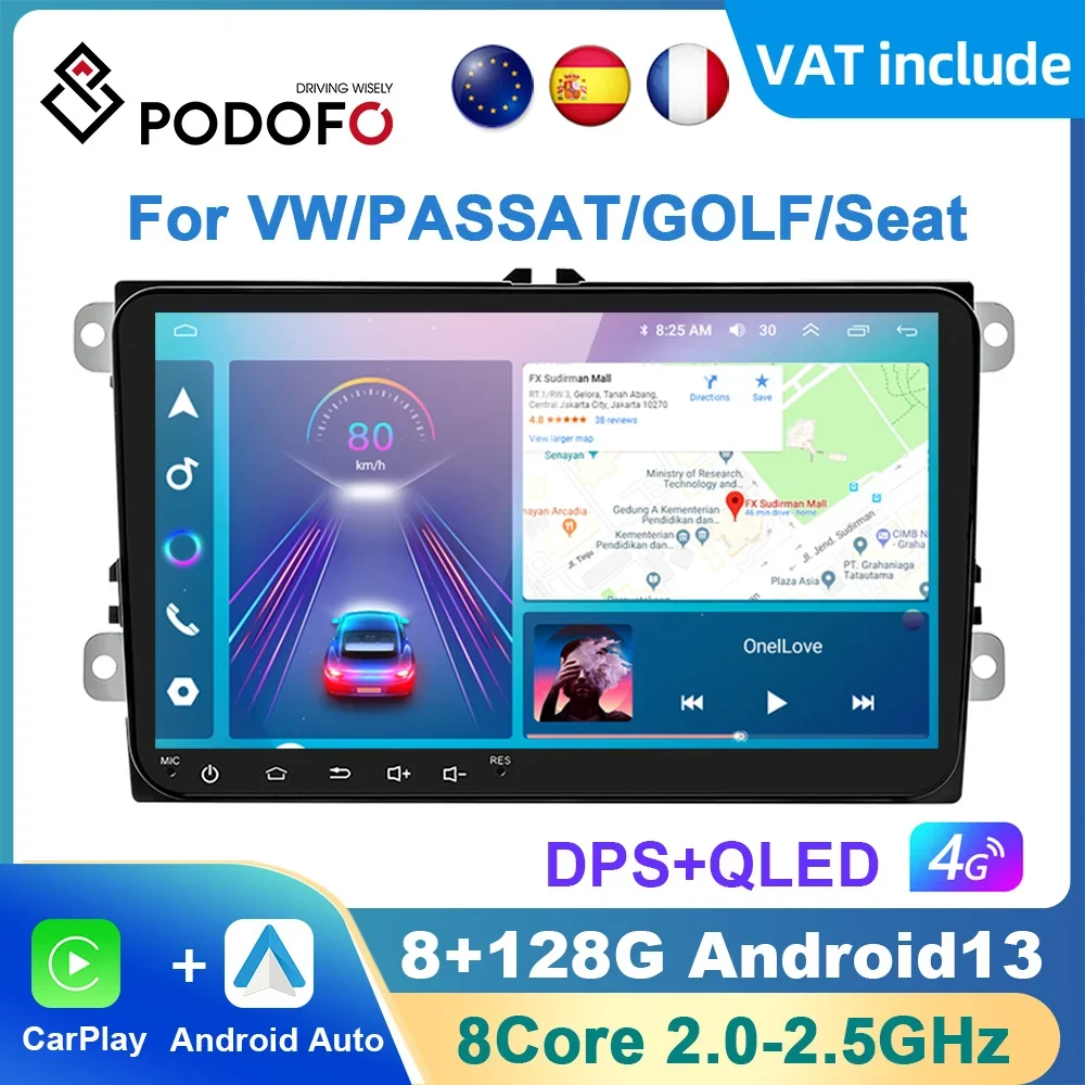 Podofo 2Din Android Car Radio GPS Multimedia Player 9