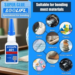 1PC 401 Glue Instant Fast Adhesive 20g Stronger Super Glue Multi-Purpose Fix HOT Super Strong Liquid Colorless Adhesive Glue DIY