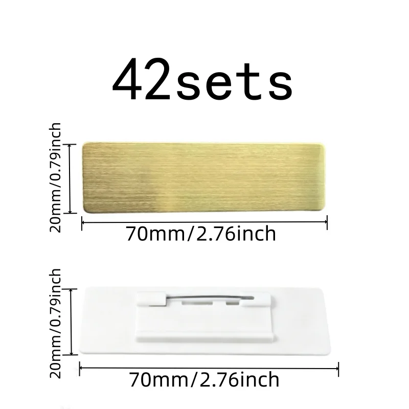 42 pcs Employee Identification Pins, Metal Pin Backing, School Conference Pins Event Staff Badges, Durable Non-Fading