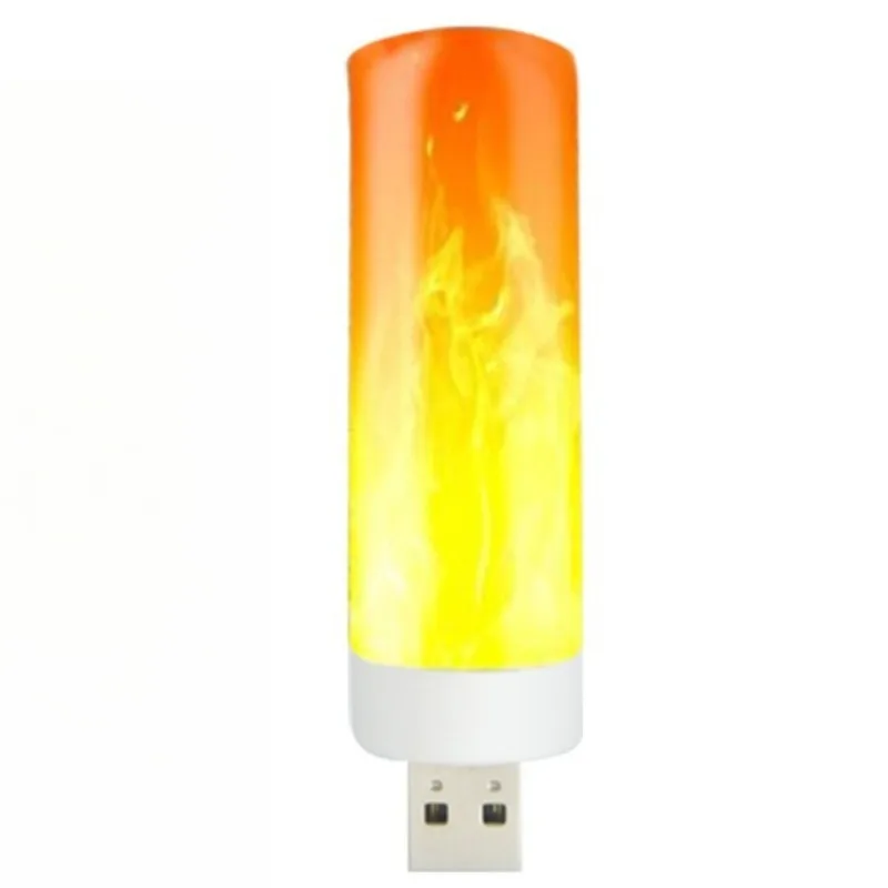 For Dynamic Flame USB LED Flame Flame Candle Lights Flash LED Atmosphere Portable Book Lamp Camping Lighting Bedroom Decoration