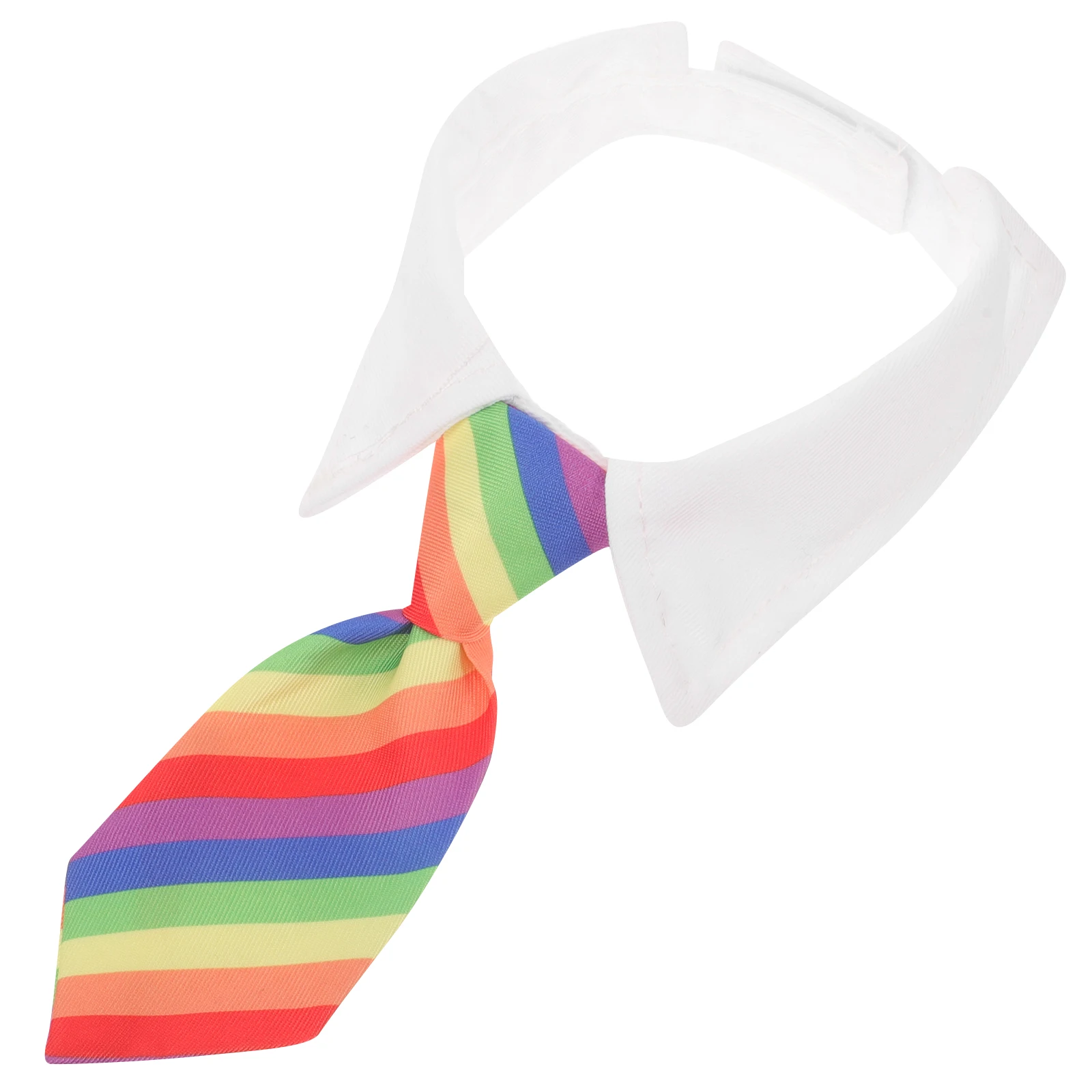 

Adjustable Rainbow Pet Necktie Collar Dog Bib Scarf Costume Accessory Soft Comfortable Skin-Friendly Wear-Resistant Decorative