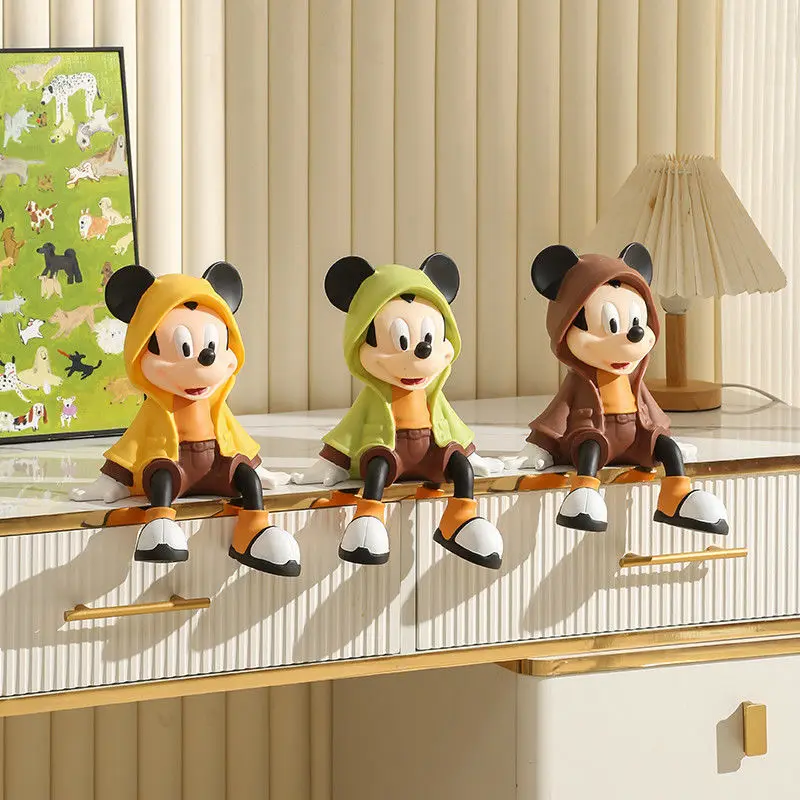 ديزني ميكي الكرتون لطيف زخرفة الإبداعية kawaii العصرية لعبة تمثال سيارة المنزل زينة زخرفية أنيمي الطرفية هدية.