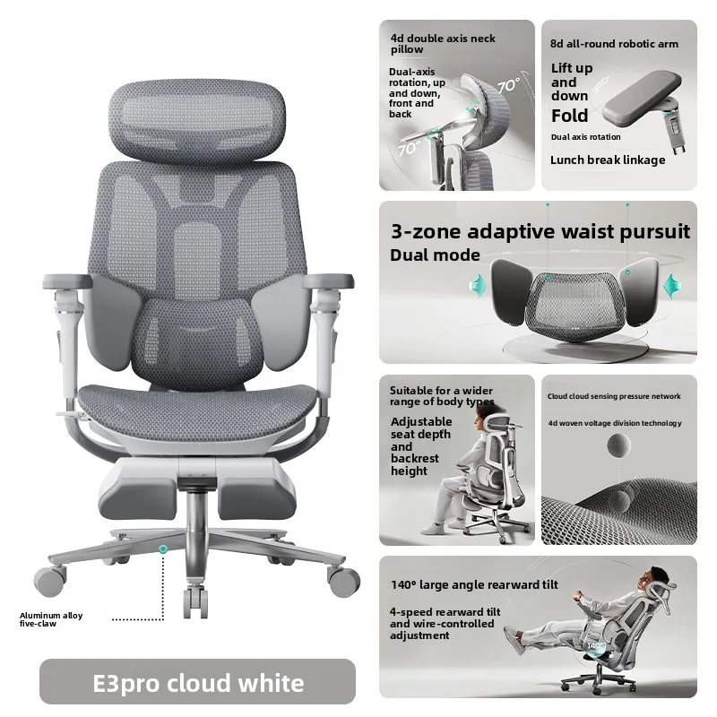 Black And White Tone E3 Pro Girls Cherry Blossom Chair E-sports Chair Ergonomic Chair