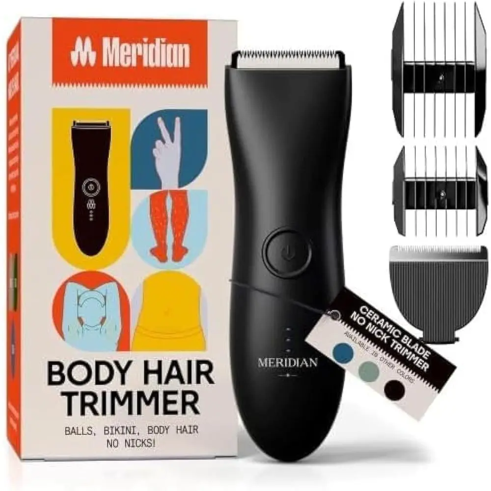 

Beginner's Electric Hair Trimmer Kit with Replacement Blade, Waterproof, Rechargeable, Unisex, Jet Black