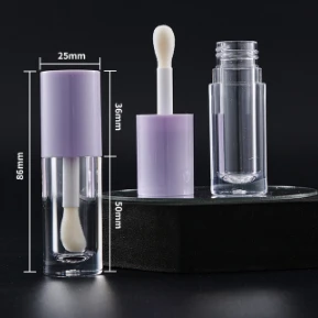 10/30/50pcs 6ml Refillable Lip Gloss Tube Lip Glaze Bottle Empty Tube Large Brush Head Dispenser Bottle Travel Makeup Container