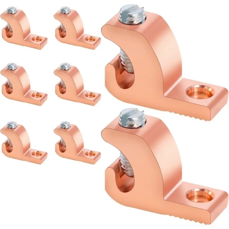 ABHS-Copper Grounding Lug(8-Pack), 4 AWG, For Pools And Spas, Suitable For 4-14 AWG Wires Range