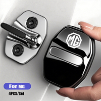 4Pcs Car Door Lock Buckle Protective Covers Zinc Alloy Cover For MG ZS 7 6 Cyberster MG4 EV ES5 HS ONE GT GS MG3 EZS 3SW MARVEL