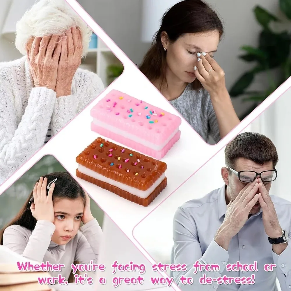 Slow Rebound Biscuit Squeeze Ultra Soft Texture Funny Entertainment Stress Relief Squeeze Elastic Pinch Feel