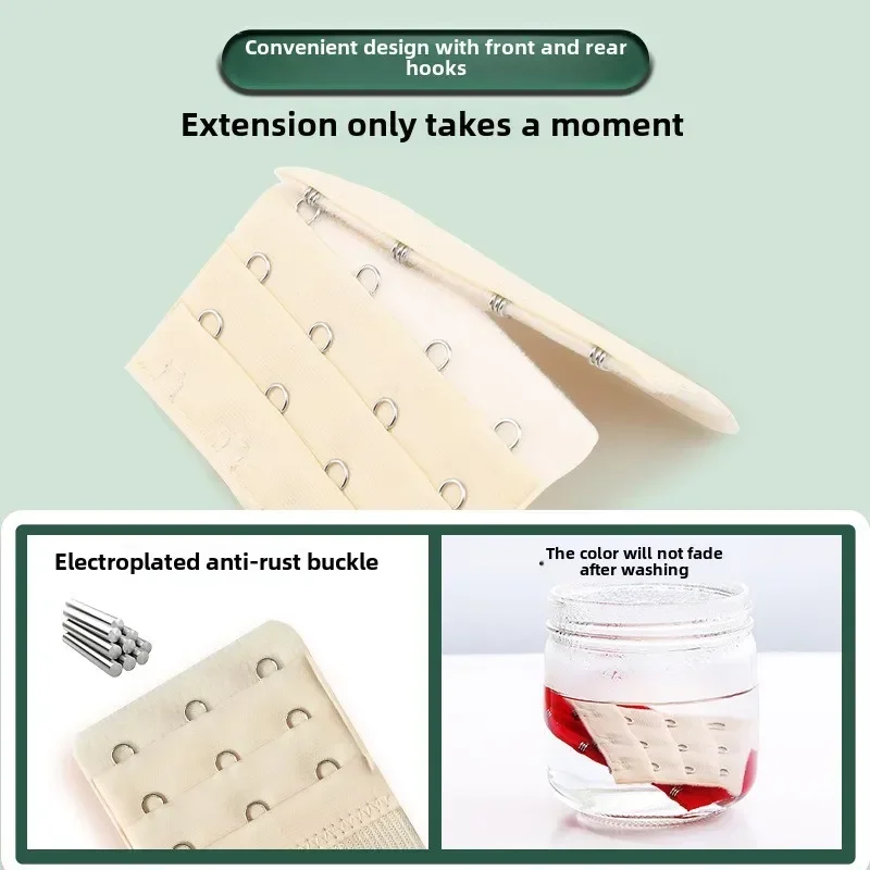 10 Piece 4 Rows 3 Buckles or 4 Rows 4 Buckles Underwear Extend Buckle Stainless Steel Extension Buckles