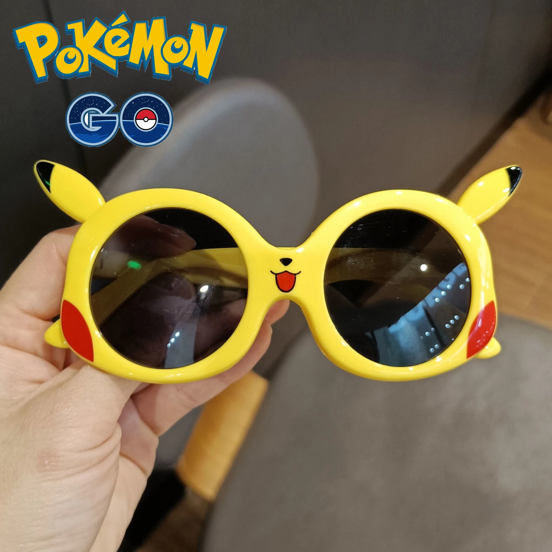 Pokemon Children's Sunglasses Cartoon Pikachu Model Glasses Girl Cute Decorative Sunglasses Boy Pvc Hip-hop Toy Birthday Gift