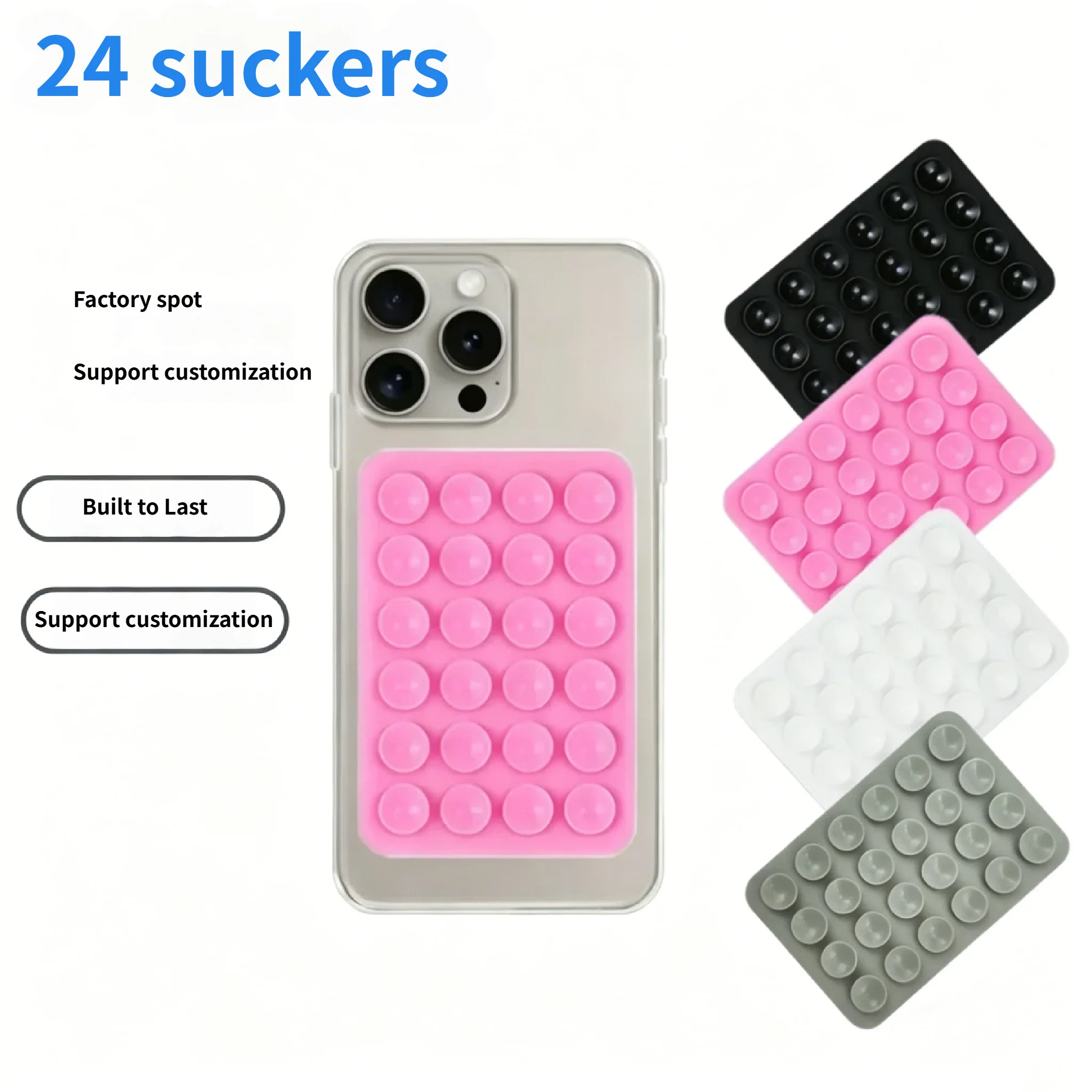 For Candy Color Silicone Suction Phone Case Mount Non Slip Suction Cup Phone Stand Silicone Phone Holder For Selfies and Videos