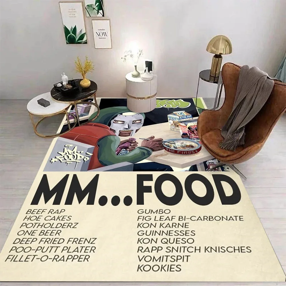 Music Pop Album Cover MF DOOM Large Carpet Hip Hop Art Design Home Decoration Non-slip Floor Mat Doormat Decor Play Area Rug